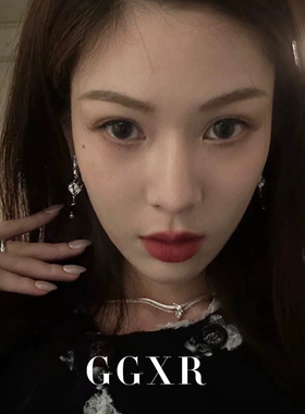 GGXR925银天然宝石蛇骨链锁骨链