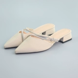 Летняя обувь, слайдеры, комфортные модные тапочки с заостренным носом