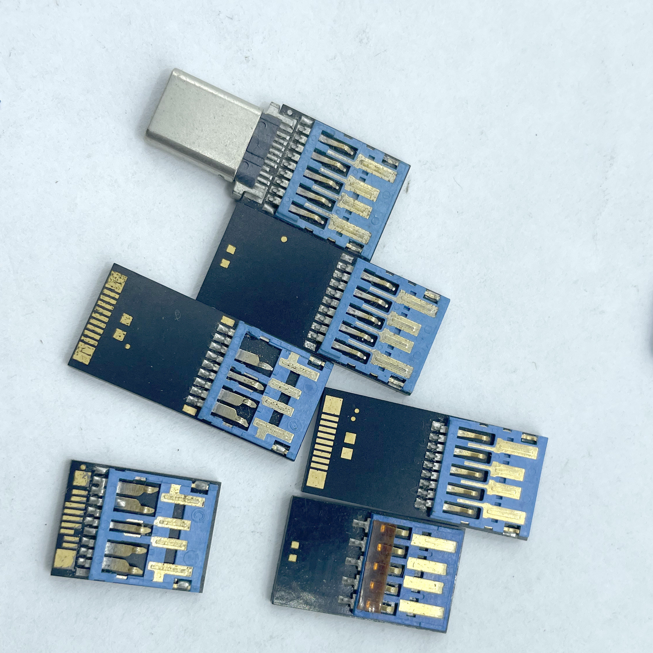 UDP黑胶体3.0超簿片USB头9p三款蓝色贴片防水U盘维修更换改装 - 图1