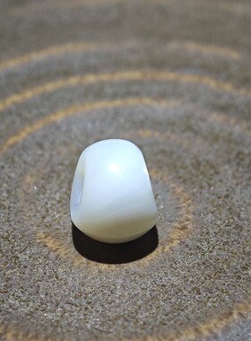 13MM天然鱼骨螺钿手工老改斜切珠
