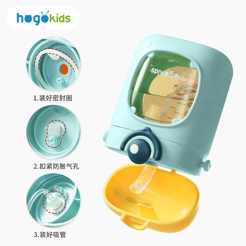 宝宝水杯一岁以上两岁以上3岁喝水幼儿园外出饮水吸管杯防摔防呛 - 图1