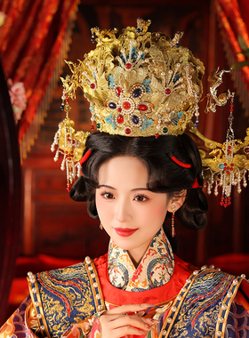 龙凤瑶原创汉服婚服大凤冠中式明制婚礼新娘头饰手工奢华发冠头冠
