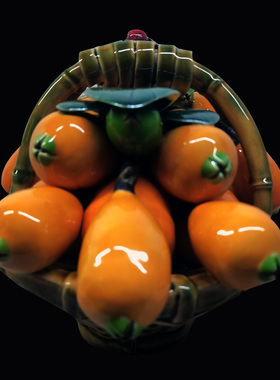 陶瓷花篮礼物前台新房客厅桌面