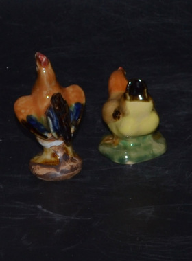 公鸡旺姻缘风水书房夫妻工艺品