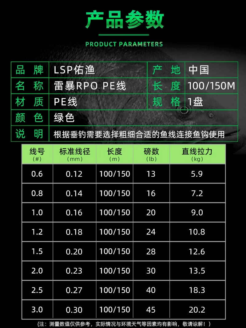 LSP爆钓中国雷暴PRO PE线国产平替YGK PE线路亚专用顺滑YGKPE鱼线 - 图1