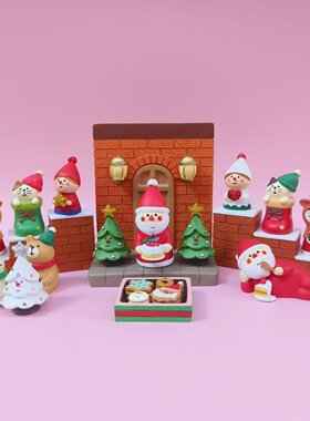 创意中秋节装饰桥礼品驯鹿雪橇礼盒圣诞DIY微缩场景拍摄INS小摆件