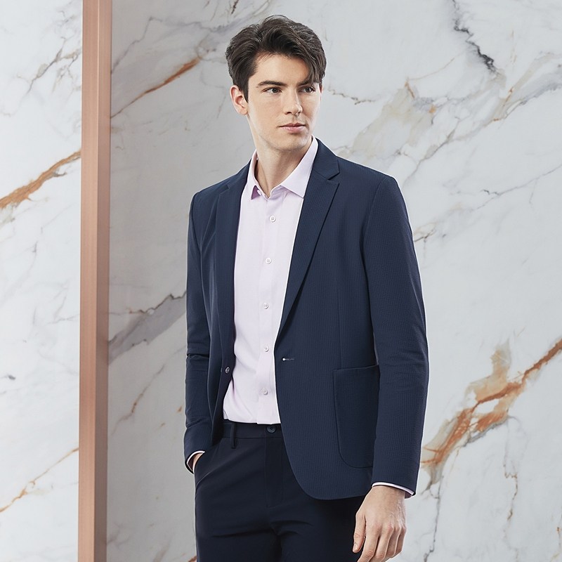 【高弹】柒牌男装西装男2025春季新款平驳领商务休闲男士单西外套,淘宝优惠券,粉丝福利购,淘宝优惠卷