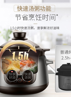 苏泊尔TG40YC5电炖锅智能全自动煲汤电砂锅紫砂陶瓷炖汤煮粥家用