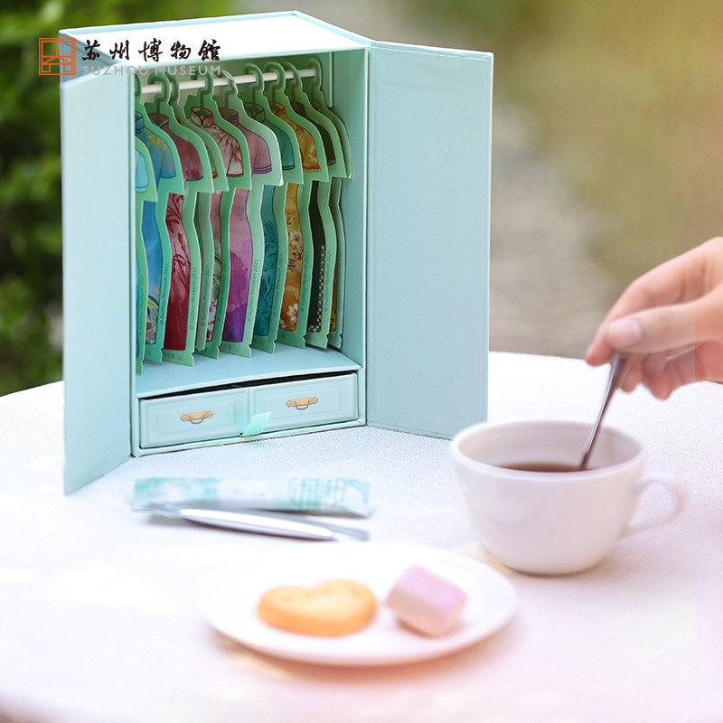 苏州博物馆旗袍咖啡礼盒旗韵江南臻享咖啡独立包装创意伴手礼七夕