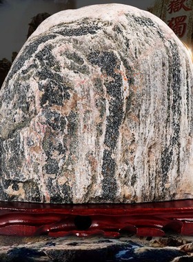 泰山石敢当天然原石补角客厅靠山石家居室内泰山石头摆件真石奇石