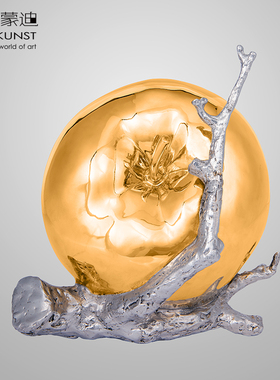 阿斯蒙迪不锈钢24K金陈金庆雕塑