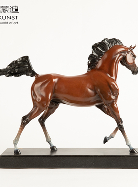 阿斯蒙迪马青铜雕塑艺术品马摆件玄关收藏艺术品