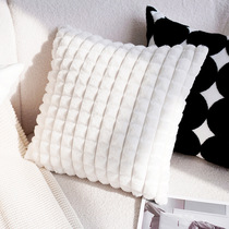 ins cream wind light and luxurious fluff sofa Living room cover cushion-like room leaning against pillowein white superior
