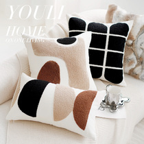 Cream Wind Hug Pillow Sofa Living Room Light Extravaganza Superior Feel Jacket Black White Knotted Back Cushion Backrest Bed Modern Brief