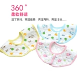 Детский нагрудник, хлопковый водонепроницаемый слюнявчик, 3 шт