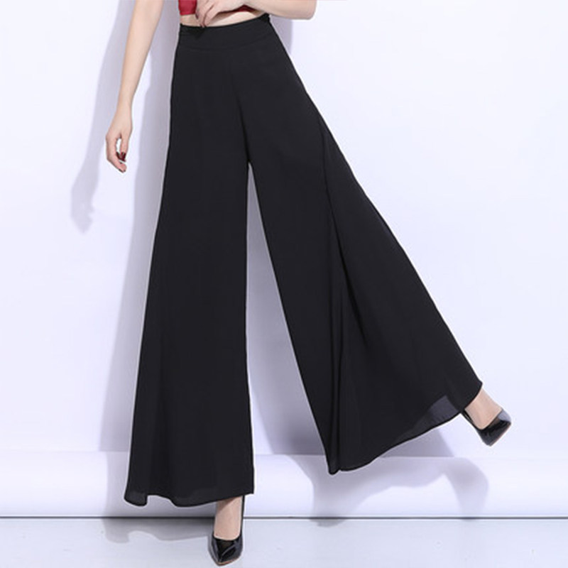 雪纺女裙2022夏季新款垂坠感阔腿裤 依浅格休闲裤