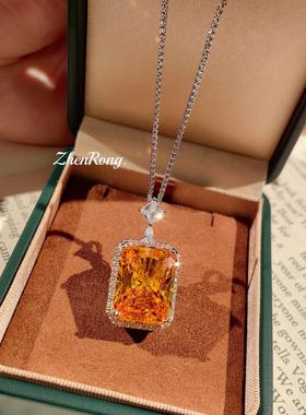 高级感雷迪恩香水瓶吊坠项链镶嵌