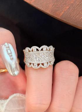 古董珠宝蕾丝刺绣戒指轻奢高级感