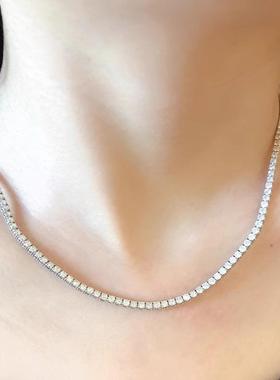 高定满钻仿真钻石项链万能链毛衣