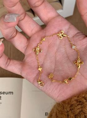 法式复古高级感拉丝三朵鸢尾花