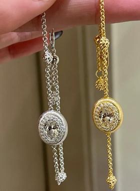 意大利手工拉丝鸽子蛋钻石手链