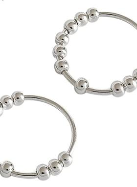 韩版镀s925银戒指INS简约几何