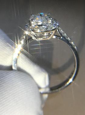 镀pt950方包仿真锆石求婚