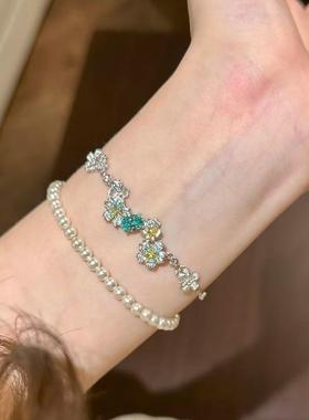 中古vintage轻奢高级感拉丝繁花