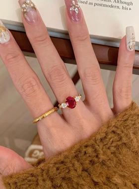 法式复古经典拟真红宝石鸽子蛋