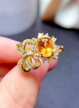 新款璀璨甜美大气蝴蝶结款黄钻