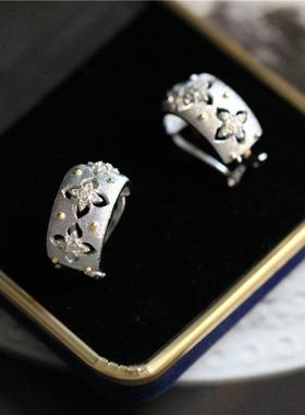 意大利手工拉丝宫廷风双色金