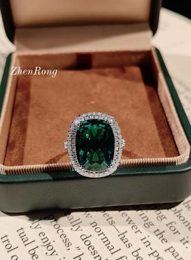 气质时尚祖母绿吊坠项链镶嵌