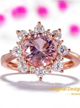 臻荣新款圣诞节海蓝色托帕石雪花