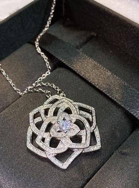 气质名媛镂空精美玫瑰花项链