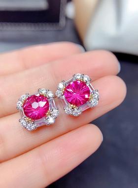 网红引流款仿天然粉托帕石套装