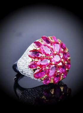 高级感冷淡风双色金电镀镶钻