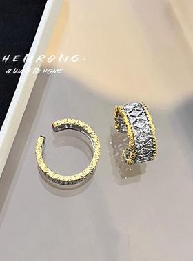 意大利中古风高级感蕾丝锆石织纹