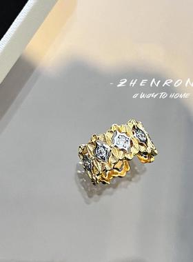 复古法式轻奢彩宝黑色珐琅彩工艺