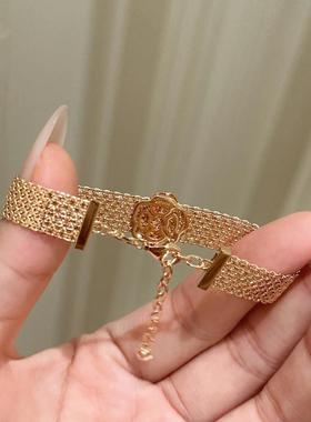 意大利轻奢米兰尼斯表带玫瑰花