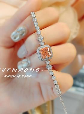 时尚百搭进口冰花切日落橙