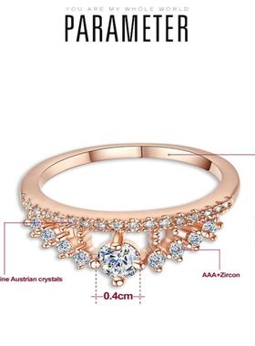 臻荣Wish新款时尚18K金皇冠镶钻