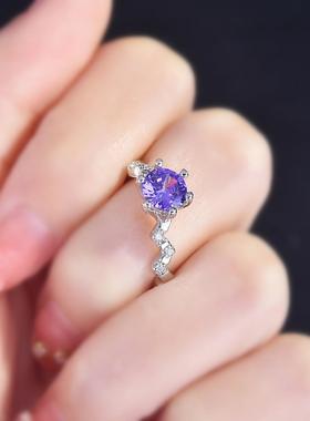 引流爆款莫桑钻开口戒指pt950