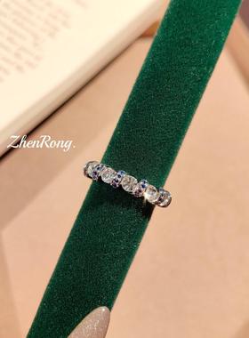 法式复古简约小众设计高碳钻戒指