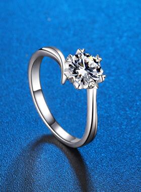 网红爆款仿真钻戒八心八箭锆石