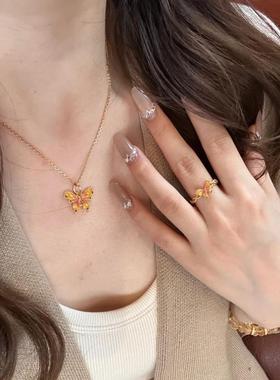 古法鎏金渐变珐琅套装秋风落日