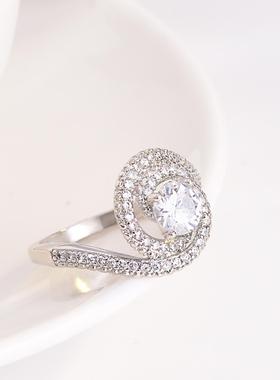 臻荣速卖通新款满钻AAA锆石旋转