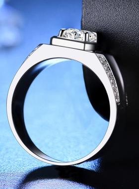 新款仿美国进口D色莫桑石钻戒镀