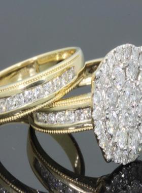 臻荣wish热卖新款微镶满钻戒指