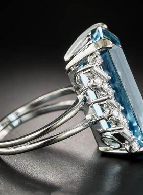 臻荣电商热卖奢华托帕石订婚戒指