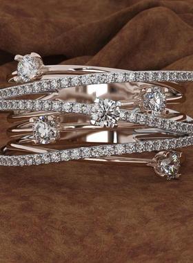 臻荣速卖通热卖新款闪钻微镶锆石